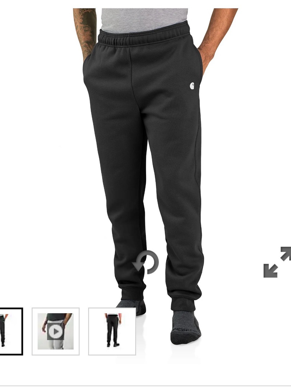 Carhartt Black Fleece Jogger Sweatpants